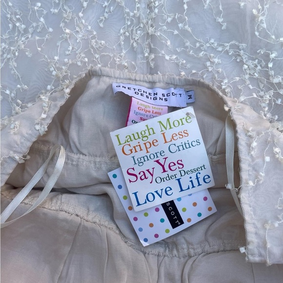 Gretchen Scott Designs Cream Babydoll Strapless Dress - Picture 7 of 7